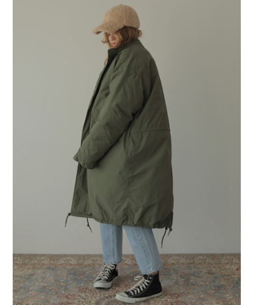AMAIL（アマイル）の「Military over コート（ミリタリージャケット・レディース・カーキ/ブラック・FREE）」の7枚目の写真