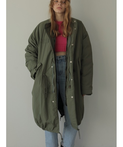 AMAIL（アマイル）の「Military over コート（ミリタリージャケット・レディース・カーキ/ブラック・FREE）」の8枚目の写真