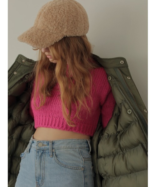 AMAIL（アマイル）の「Military over コート（ミリタリージャケット・レディース・カーキ/ブラック・FREE）」の10枚目の写真