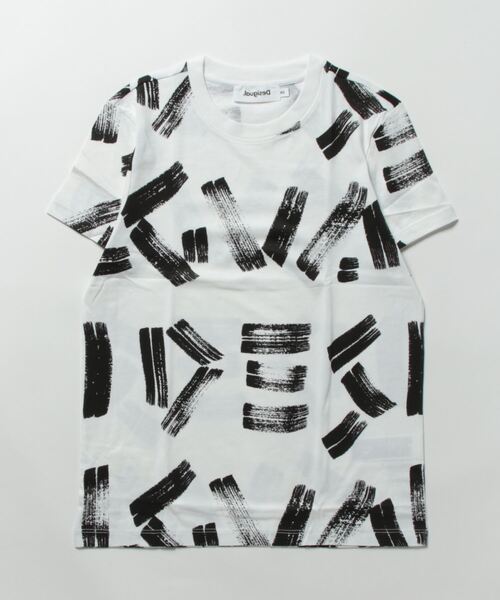 Desigual（デシグアル）の「アーティ文字 Tシャツ（Tシャツ/カットソー・レディース・ホワイト/ブラック・L/M/S/XL/XS）」の5枚目の写真
