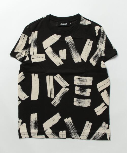 Desigual（デシグアル）の「アーティ文字 Tシャツ（Tシャツ/カットソー・レディース・ホワイト/ブラック・L/M/S/XL/XS）」の4枚目の写真