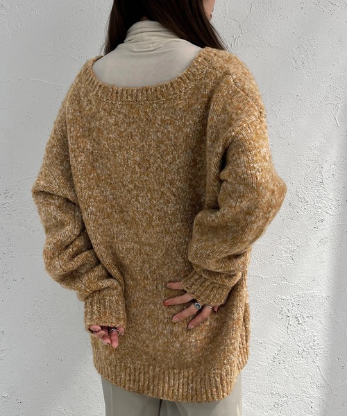 apres jour mignon（アプレジュールミニョン）の「メランジVネックニット【ZOZOTOWN限定アイテム】（ニット/セーター・レディース・マスタード/ブルー/オレンジ・フリー/X-LARGE）」の7枚目の写真