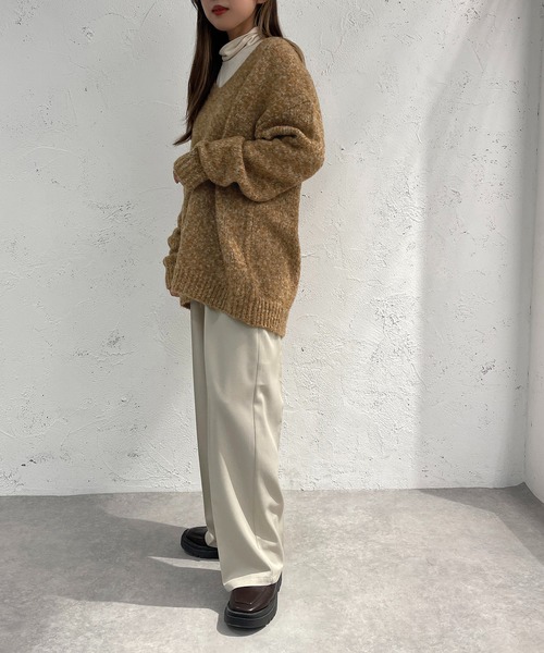 apres jour mignon（アプレジュールミニョン）の「メランジVネックニット【ZOZOTOWN限定アイテム】（ニット/セーター・レディース・マスタード/ブルー/オレンジ・フリー/X-LARGE）」の8枚目の写真