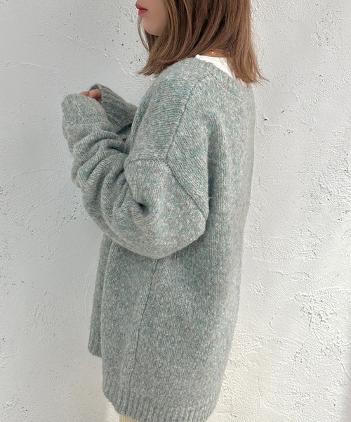 apres jour mignon（アプレジュールミニョン）の「メランジVネックニット【ZOZOTOWN限定アイテム】（ニット/セーター・レディース・マスタード/ブルー/オレンジ・フリー/X-LARGE）」の20枚目の写真