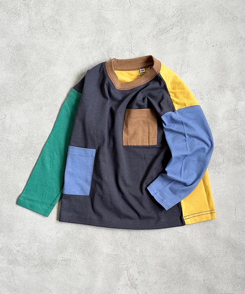 Life Support Products(ライフサポートプロダクツ)の「【コットンUSA】クレイジーポケットロンT(80~150cm)(Tシャツ/カットソー・キッズ・ライム/チャコール/オフホワイト/ベージュ・90/100/110/120/80/130/95/140/150)」の3枚目の写真