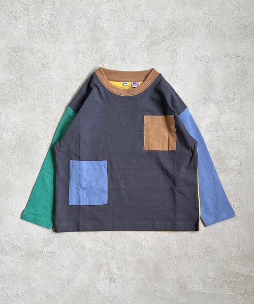 Life Support Products(ライフサポートプロダクツ)の「【コットンUSA】クレイジーポケットロンT(80~150cm)(Tシャツ/カットソー・キッズ・ライム/チャコール/オフホワイト/ベージュ・90/100/110/120/80/130/95/140/150)」の11枚目の写真
