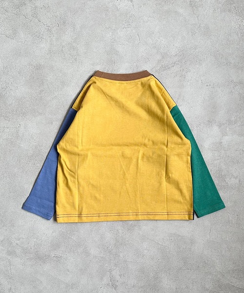 Life Support Products(ライフサポートプロダクツ)の「【コットンUSA】クレイジーポケットロンT(80~150cm)(Tシャツ/カットソー・キッズ・ライム/チャコール/オフホワイト/ベージュ・90/100/110/120/80/130/95/140/150)」の10枚目の写真