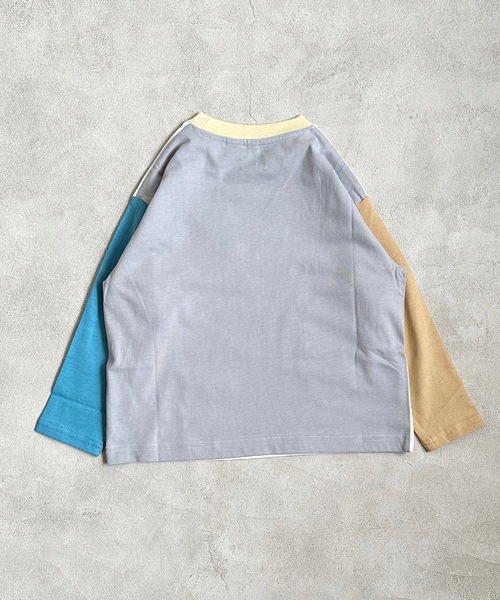 Life Support Products(ライフサポートプロダクツ)の「【コットンUSA】クレイジーポケットロンT(80~150cm)(Tシャツ/カットソー・キッズ・ライム/チャコール/オフホワイト/ベージュ・90/100/110/120/80/130/95/140/150)」の13枚目の写真