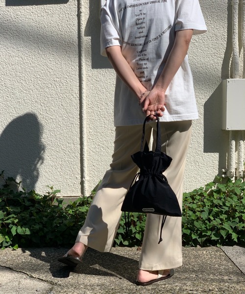 mi via loca(ミヴィアロカ)の「センタープレスカラーフレアパンツ(スラックス・レディース・キナリ/グリーン/スモークピンク/グレイッシュブルー・FREE)」の7枚目の写真