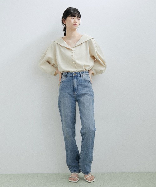 ROLLA'S（ローラス）の「【ROLLA'S】ORIGINAL STRAIGHT（デニムパンツ・レディース・ブルー・25/26/27）」の4枚目の写真