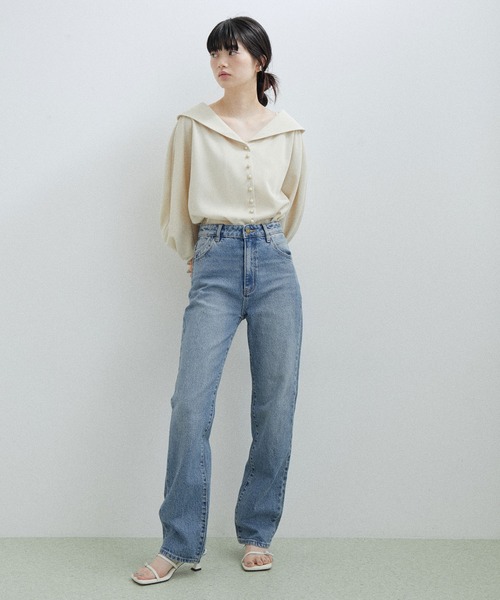 ROLLA'S（ローラス）の「【ROLLA'S】ORIGINAL STRAIGHT（デニムパンツ・レディース・ブルー・25/26/27）」の5枚目の写真