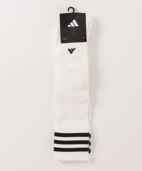 adidas（アディダス）の「ひざ丈 スリーストライプ クッションソックス【adidas Golf/アディダスゴルフ】（ソックス/靴下・レディース・ホワイト×ブラック/コーラル/ブラック×ホワイト・SMALL）」の4枚目の写真