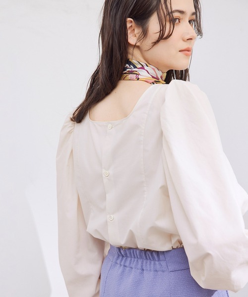 ROPE'(ロペ)の「前後2WAYギャザーボリュームスリーブブラウス ROPE'(ロペ)の「前後2WAYギャザーボリュームスリーブブラウス