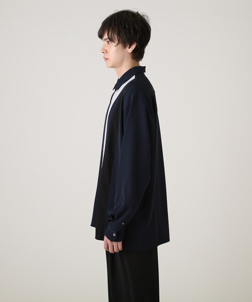 tk.TAKEO KIKUCHI(ティーケータケオキクチ)の「◆アムンゼンパッチワークシャツ(シャツ/ブラウス・メンズ・ネイビー系4/ホワイト系5/ブラック系4・01/02/03)」の5枚目の写真