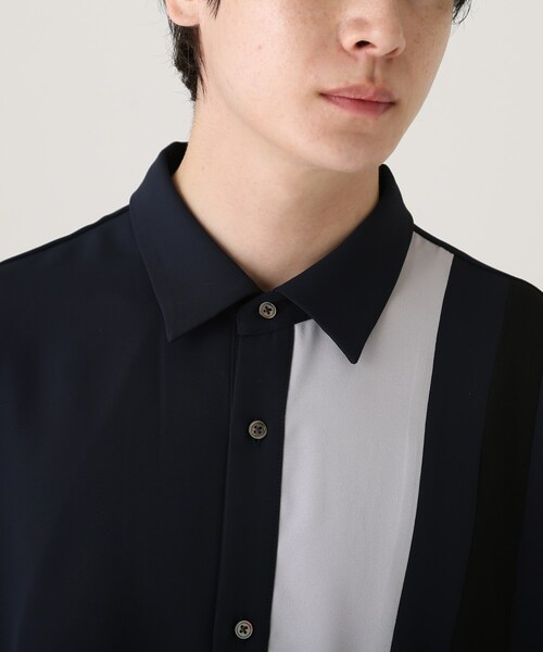 tk.TAKEO KIKUCHI(ティーケータケオキクチ)の「◆アムンゼンパッチワークシャツ(シャツ/ブラウス・メンズ・ネイビー系4/ホワイト系5/ブラック系4・01/02/03)」の7枚目の写真