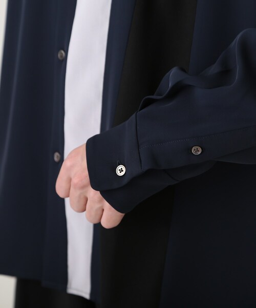 tk.TAKEO KIKUCHI(ティーケータケオキクチ)の「◆アムンゼンパッチワークシャツ(シャツ/ブラウス・メンズ・ネイビー系4/ホワイト系5/ブラック系4・01/02/03)」の8枚目の写真