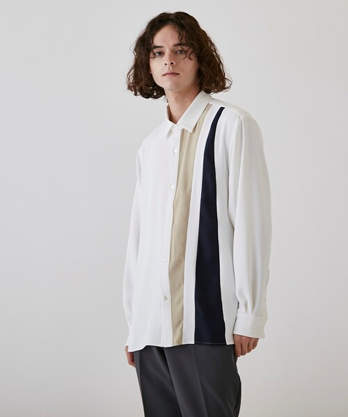 tk.TAKEO KIKUCHI(ティーケータケオキクチ)の「◆アムンゼンパッチワークシャツ(シャツ/ブラウス・メンズ・ネイビー系4/ホワイト系5/ブラック系4・01/02/03)」の17枚目の写真