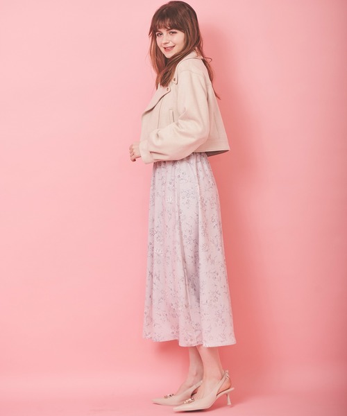 31 Sons de mode（トランテアン　ソン　ドゥ　モード）の「フェイクスエードライダースジャケット（ライダースジャケット・レディース・ベージュ/ライトグリーン・フリー）」の10枚目の写真