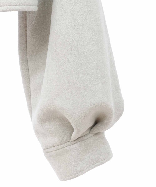 31 Sons de mode（トランテアン　ソン　ドゥ　モード）の「フェイクスエードライダースジャケット（ライダースジャケット・レディース・ベージュ/ライトグリーン・フリー）」の19枚目の写真