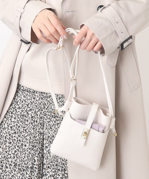 grove（グローブ）の「◆カードケース付ベルトひねりミニショルダー（ショルダーバッグ・レディース・アイボリー/ライトグレー/ライトパープル/ブラック・00）」の2枚目の写真