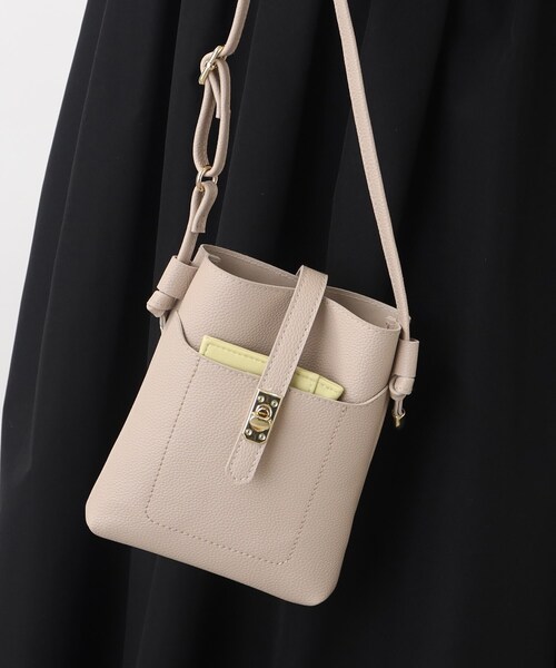 grove（グローブ）の「◆カードケース付ベルトひねりミニショルダー（ショルダーバッグ・レディース・アイボリー/ライトグレー/ライトパープル/ブラック・00）」の3枚目の写真