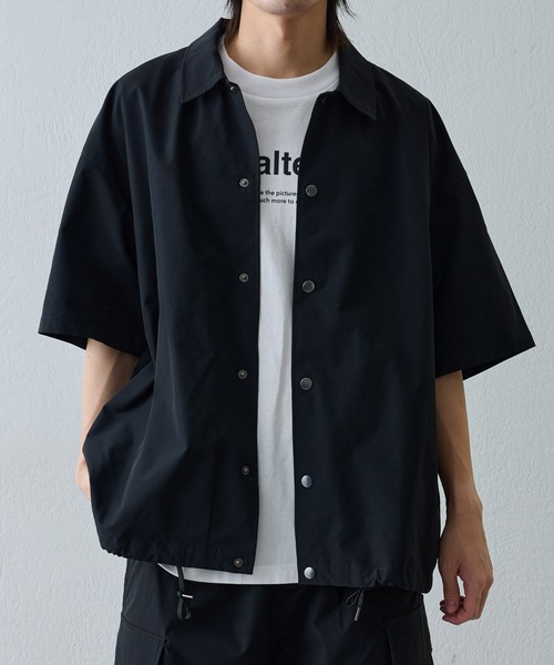 COLONY 2139（コロニートゥーワンスリーナイン）の「ストレッチコーチ半袖シャツ（シャツ/ブラウス・メンズ・アイボリー/ブラック・MEDIUM/LARGE）」の9枚目の写真