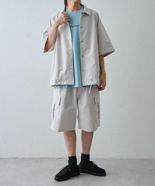 COLONY 2139（コロニートゥーワンスリーナイン）の「ストレッチコーチ半袖シャツ（シャツ/ブラウス・メンズ・アイボリー/ブラック・MEDIUM/LARGE）」の6枚目の写真