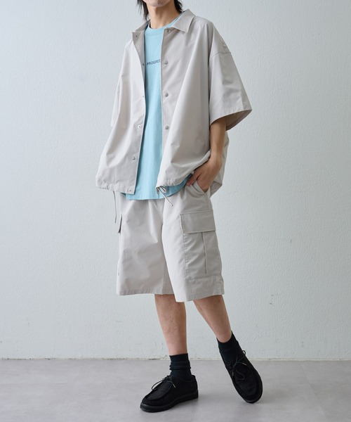 COLONY 2139（コロニートゥーワンスリーナイン）の「ストレッチコーチ半袖シャツ（シャツ/ブラウス・メンズ・アイボリー/ブラック・MEDIUM/LARGE）」の20枚目の写真