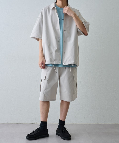 COLONY 2139（コロニートゥーワンスリーナイン）の「ストレッチコーチ半袖シャツ（シャツ/ブラウス・メンズ・アイボリー/ブラック・MEDIUM/LARGE）」の3枚目の写真