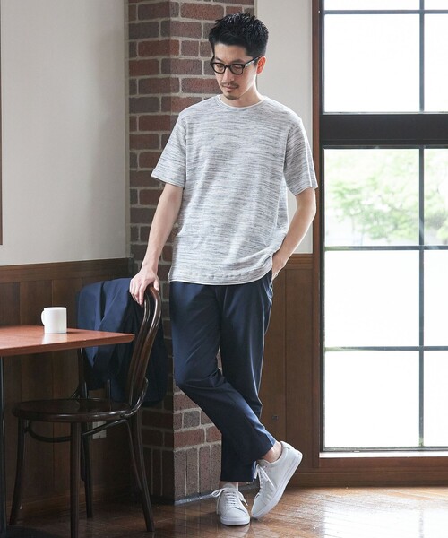 SHIPS(シップス)の「SHIPS: ワッフル フェイクレイヤード クルーネック Tシャツ(Tシャツ/カットソー・メンズ・ライトグレー/ネイビー/ダークグレー・SMALL/MEDIUM/LARGE/X-LARGE)」の7枚目の写真