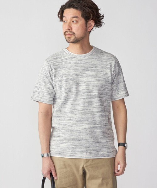SHIPS(シップス)の「SHIPS: ワッフル フェイクレイヤード クルーネック Tシャツ(Tシャツ/カットソー・メンズ・ライトグレー/ネイビー/ダークグレー・SMALL/MEDIUM/LARGE/X-LARGE)」の8枚目の写真