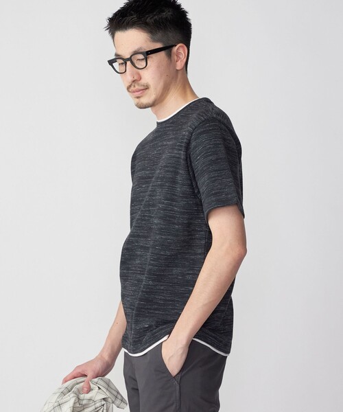 SHIPS(シップス)の「SHIPS: ワッフル フェイクレイヤード クルーネック Tシャツ(Tシャツ/カットソー・メンズ・ライトグレー/ネイビー/ダークグレー・SMALL/MEDIUM/LARGE/X-LARGE)」の19枚目の写真