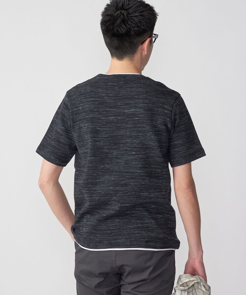 SHIPS(シップス)の「SHIPS: ワッフル フェイクレイヤード クルーネック Tシャツ(Tシャツ/カットソー・メンズ・ライトグレー/ネイビー/ダークグレー・SMALL/MEDIUM/LARGE/X-LARGE)」の20枚目の写真
