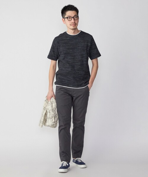 SHIPS(シップス)の「SHIPS: ワッフル フェイクレイヤード クルーネック Tシャツ(Tシャツ/カットソー・メンズ・ライトグレー/ネイビー/ダークグレー・SMALL/MEDIUM/LARGE/X-LARGE)」の22枚目の写真