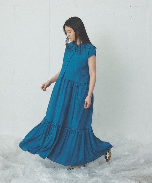 Happy John（ハッピージョン）の「french sleeve short shirt/フレンチスリーブショートシャツ（シャツ/ブラウス・レディース・イエロー/ブラック/ブルー・FREE）」の17枚目の写真