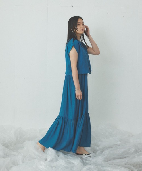 Happy John（ハッピージョン）の「french sleeve short shirt/フレンチスリーブショートシャツ（シャツ/ブラウス・レディース・イエロー/ブラック/ブルー・FREE）」の18枚目の写真