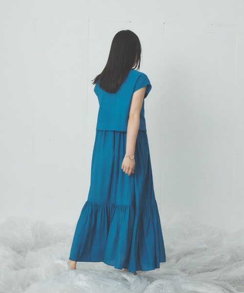 Happy John（ハッピージョン）の「french sleeve short shirt/フレンチスリーブショートシャツ（シャツ/ブラウス・レディース・イエロー/ブラック/ブルー・FREE）」の20枚目の写真