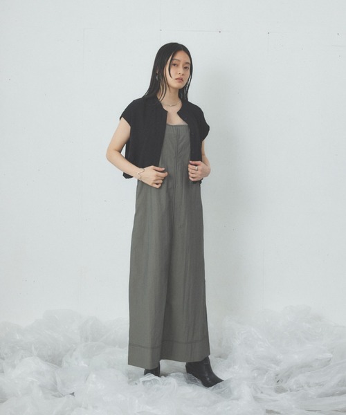 Happy John（ハッピージョン）の「french sleeve short shirt/フレンチスリーブショートシャツ（シャツ/ブラウス・レディース・イエロー/ブラック/ブルー・FREE）」の9枚目の写真