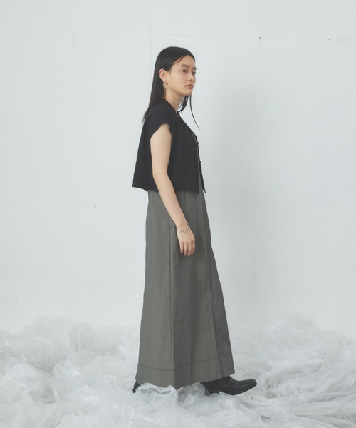 Happy John（ハッピージョン）の「french sleeve short shirt/フレンチスリーブショートシャツ（シャツ/ブラウス・レディース・イエロー/ブラック/ブルー・FREE）」の10枚目の写真