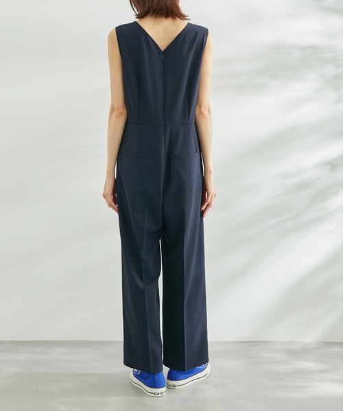 ROPE' PICNIC(ロペピクニック)の「麻調オールインワン(つなぎ/オールインワン・レディース・ベージュ/ネイビー・38)」の12枚目の写真