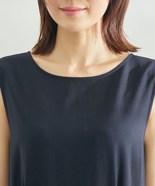 ROPE' PICNIC(ロペピクニック)の「麻調オールインワン(つなぎ/オールインワン・レディース・ベージュ/ネイビー・38)」の13枚目の写真