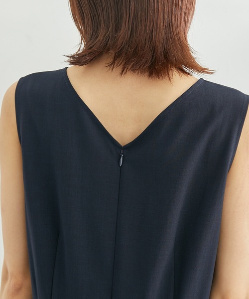 ROPE' PICNIC(ロペピクニック)の「麻調オールインワン(つなぎ/オールインワン・レディース・ベージュ/ネイビー・38)」の14枚目の写真