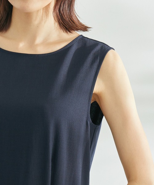 ROPE' PICNIC(ロペピクニック)の「麻調オールインワン(つなぎ/オールインワン・レディース・ベージュ/ネイビー・38)」の15枚目の写真