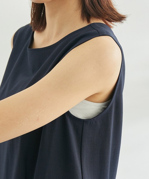 ROPE' PICNIC(ロペピクニック)の「麻調オールインワン(つなぎ/オールインワン・レディース・ベージュ/ネイビー・38)」の16枚目の写真