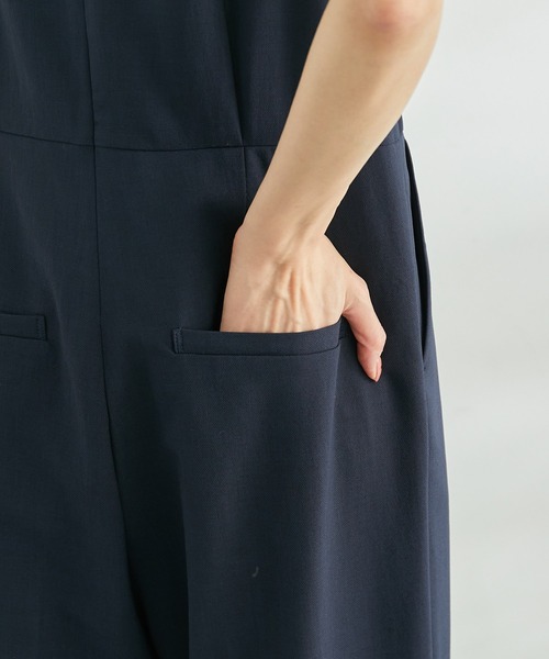 ROPE' PICNIC(ロペピクニック)の「麻調オールインワン(つなぎ/オールインワン・レディース・ベージュ/ネイビー・38)」の18枚目の写真