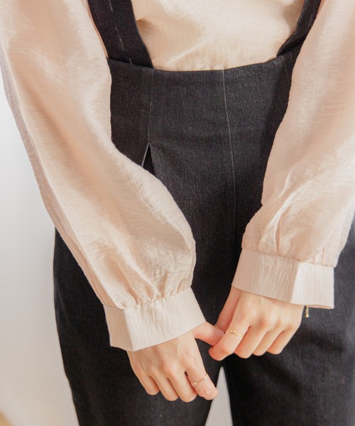 flower（フラワー）の「シアーリボンブラウス（シャツ/ブラウス・レディース・ピンク/アイボリー・FREE）」の5枚目の写真