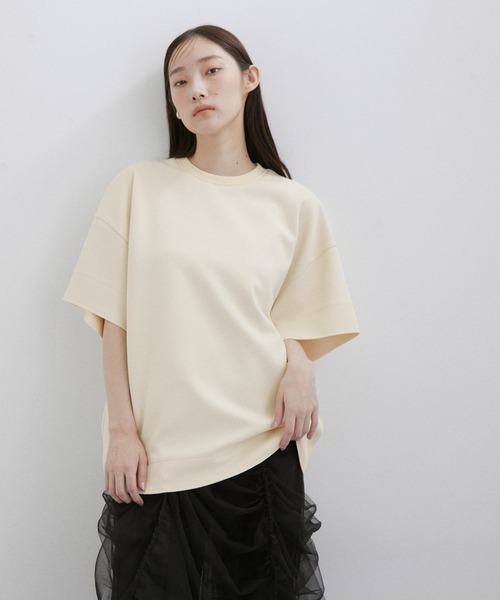 ADAM ET ROPE'（アダムエロペ）の「【サステナブル】ダンボールBIG-Tシャツ（Tシャツ/カットソー・レディース・ブラック/キナリ/サックスブルー・FREE）」の2枚目の写真