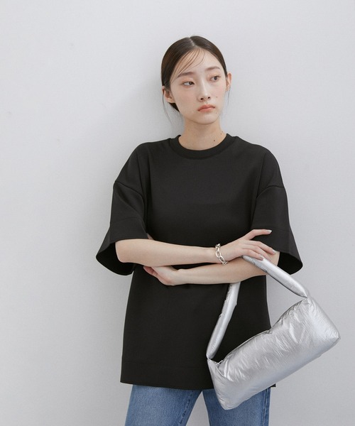 ADAM ET ROPE'（アダムエロペ）の「【サステナブル】ダンボールBIG-Tシャツ（Tシャツ/カットソー・レディース・ブラック/キナリ/サックスブルー・FREE）」の3枚目の写真