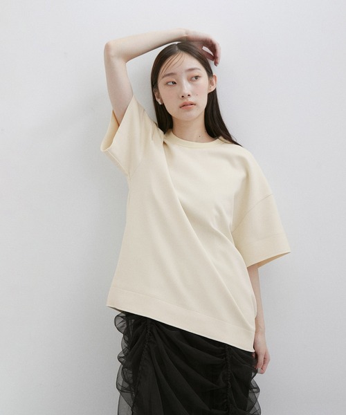 ADAM ET ROPE'（アダムエロペ）の「【サステナブル】ダンボールBIG-Tシャツ（Tシャツ/カットソー・レディース・ブラック/キナリ/サックスブルー・FREE）」の15枚目の写真