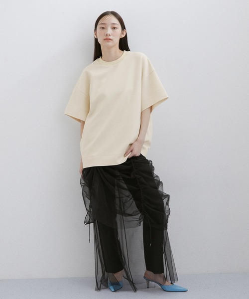 ADAM ET ROPE'（アダムエロペ）の「【サステナブル】ダンボールBIG-Tシャツ（Tシャツ/カットソー・レディース・ブラック/キナリ/サックスブルー・FREE）」の16枚目の写真